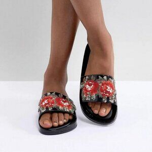 Melissa Flower Pixel Beach Slide Sandals